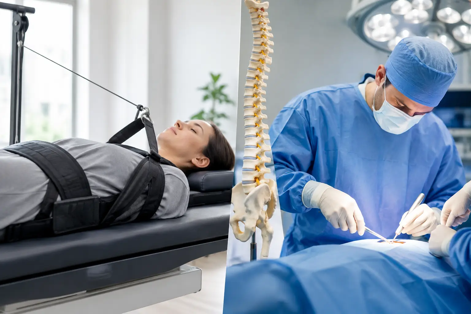 Tracción lumbar versus cirugía, ¿qué conviene?