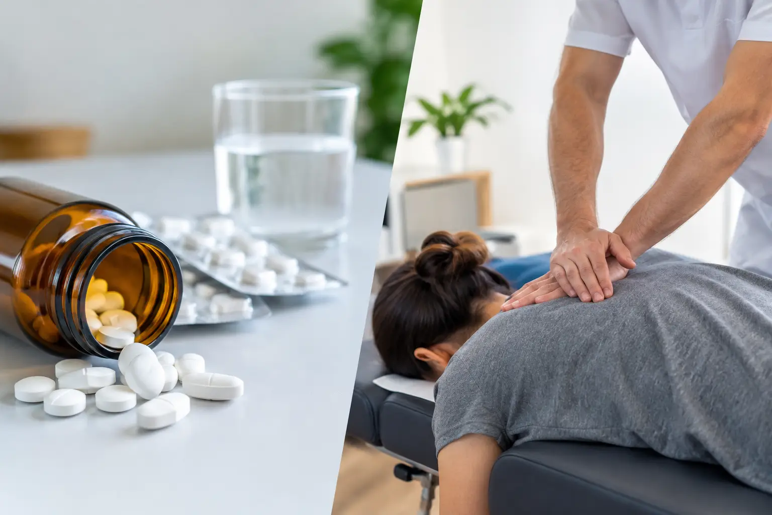Medicamentos vs quiropráctica para el dolor